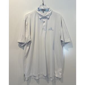 Peter Millar Summer Comfort White‎ Golf Polo Shirt Mens Size XXL (1916)